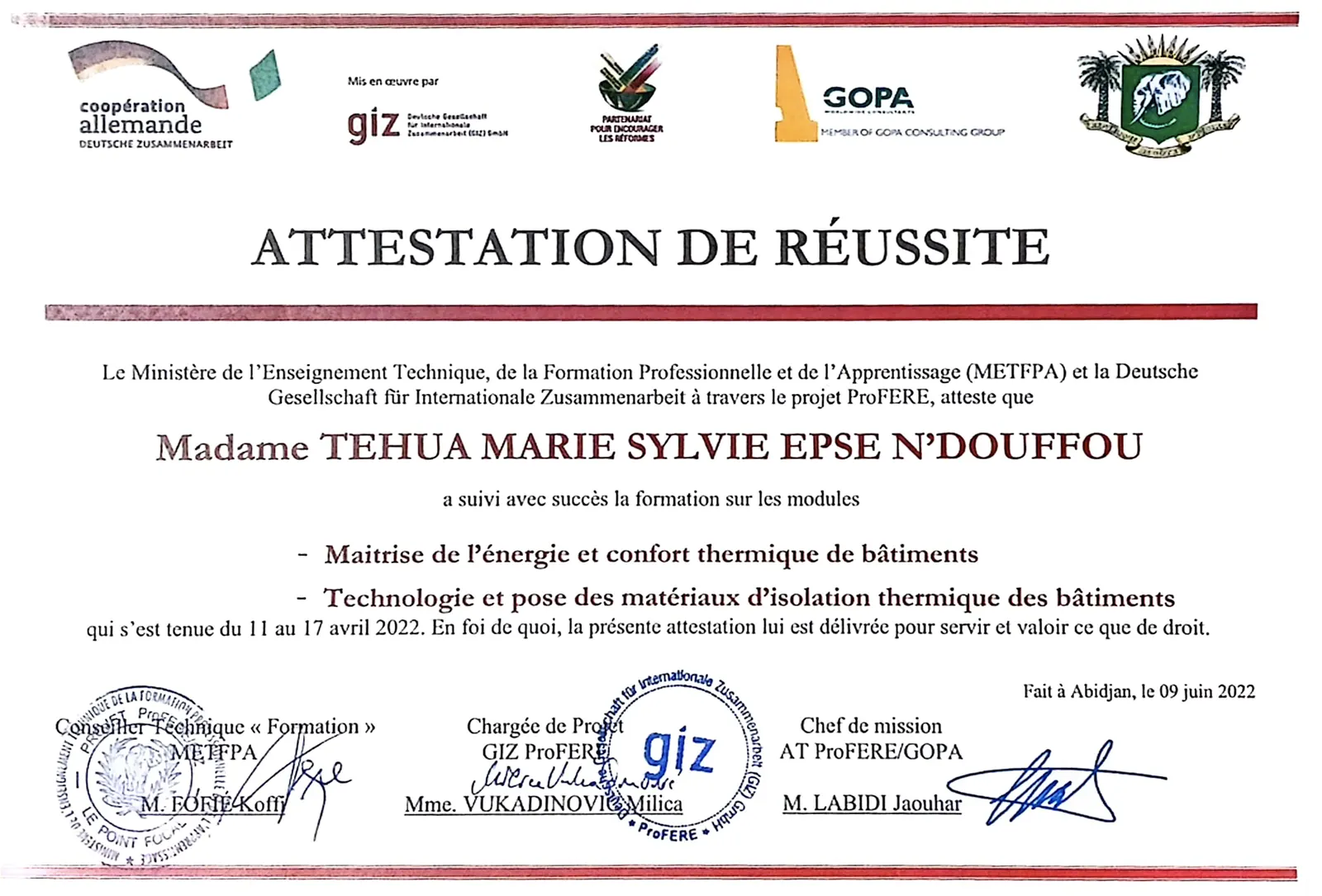Prix et distinction 6 - Les Lys de Marie